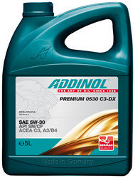 Купить моторное масло Addinol Premium 0530 C3-DX 5W-30, 5л Синтетическое | Артикул 4014766241184