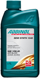 Купить моторное масло Addinol Semi Synth 1040, 1л Полусинтетическое | Артикул 4014766072702